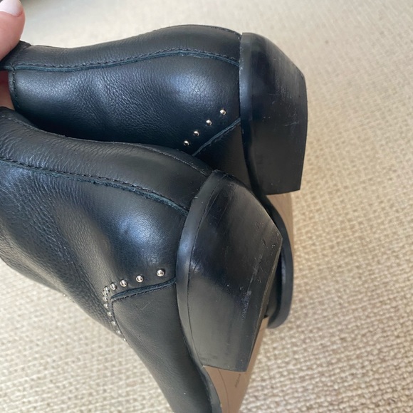 Leather studded ankle booties - Picture 3 of 7